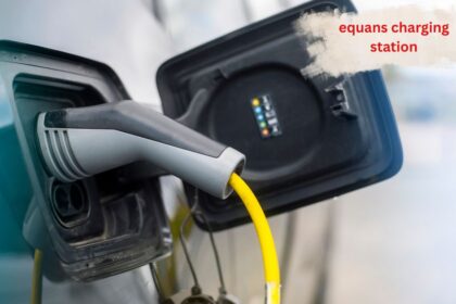 Equans charging station with EV plugged in for fast charging