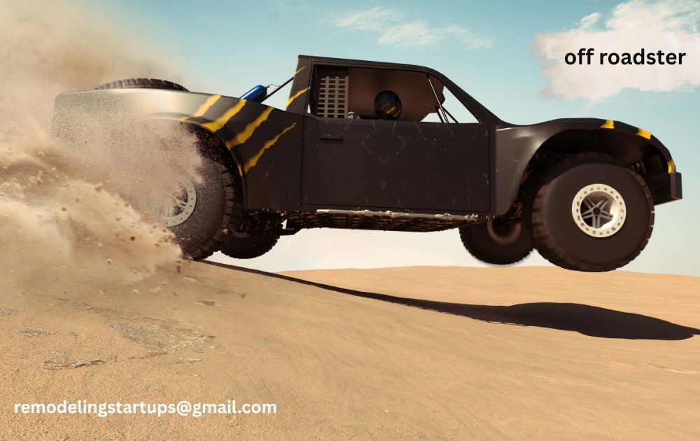 Insane off roadster vehicle tackling a rugged muddy mountain trail