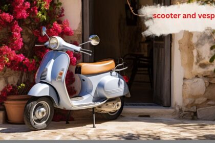 Scooter and Vespa models lined up showing classic Italian design and style