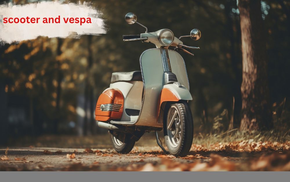 Scooter and Vespa models lined up showing classic Italian design and style