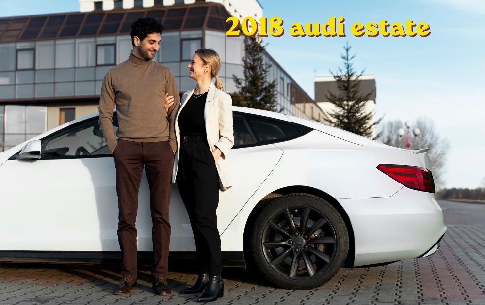 2018 Audi estate car parked outdoors showing rear cargo design