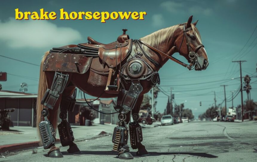 Car engine bay showing brake horsepower measurement and dynamometer testing