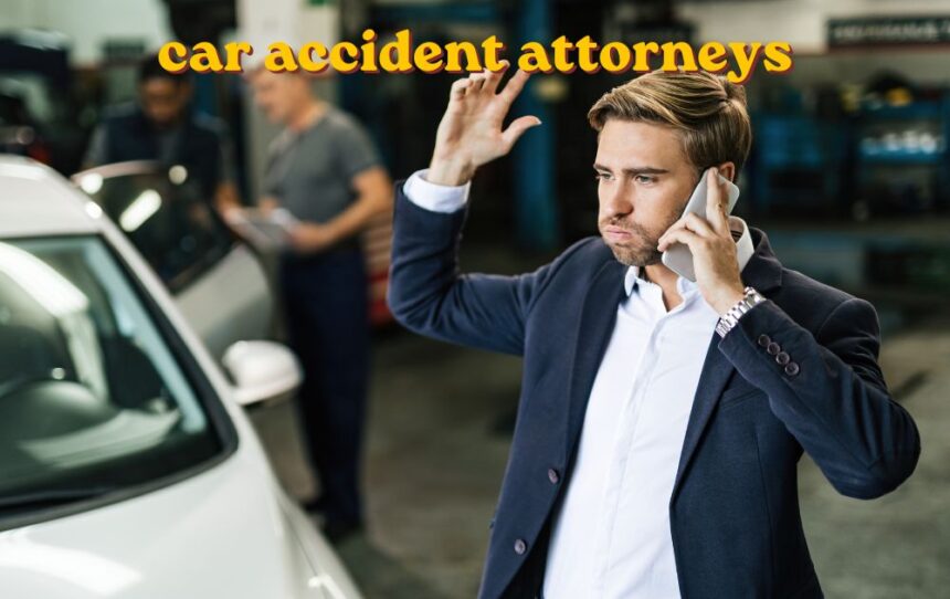 car accident attorneys discussing compensation claim with injured client
