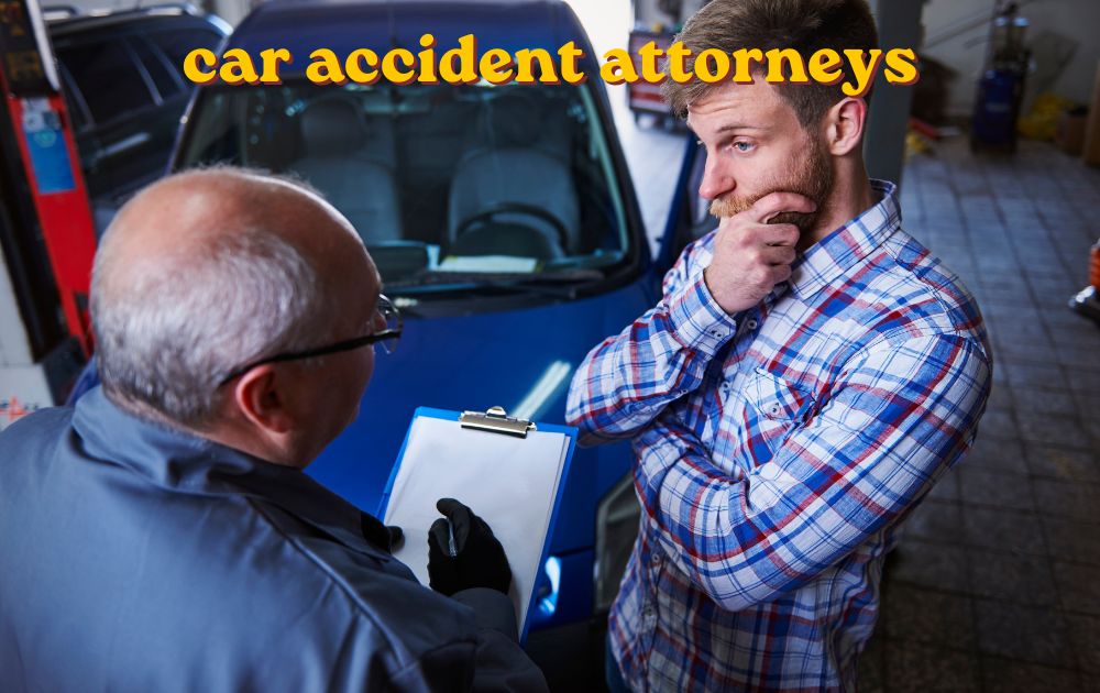 car accident attorneys discussing compensation claim with injured client