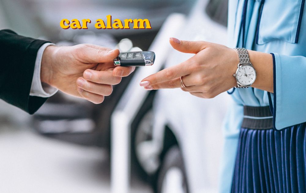 Car alarm system installed in a vehicle dashboard for security
