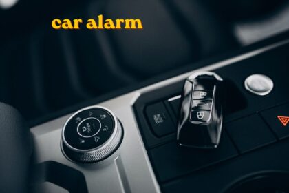Car alarm system installed in a vehicle dashboard for security