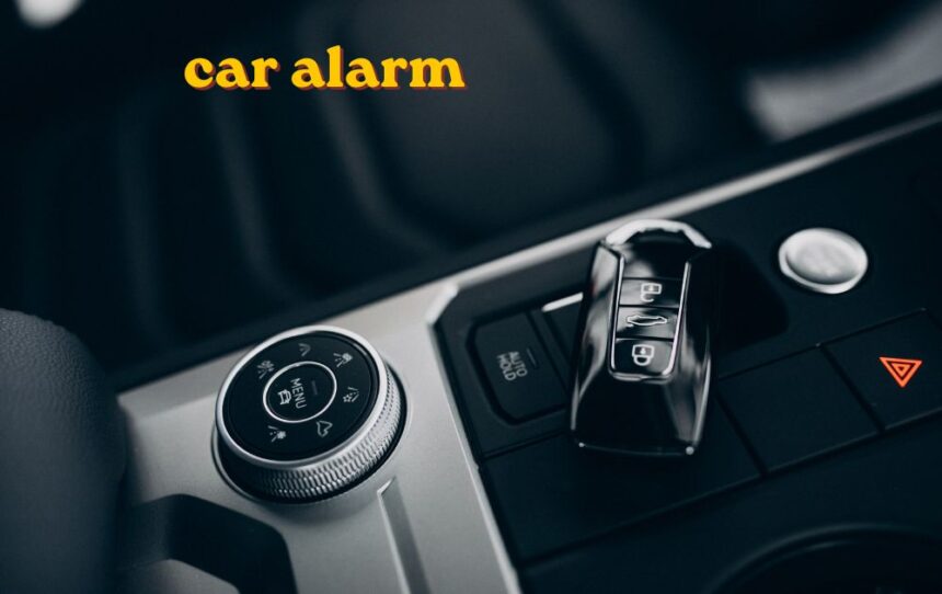 Car alarm system installed in a vehicle dashboard for security