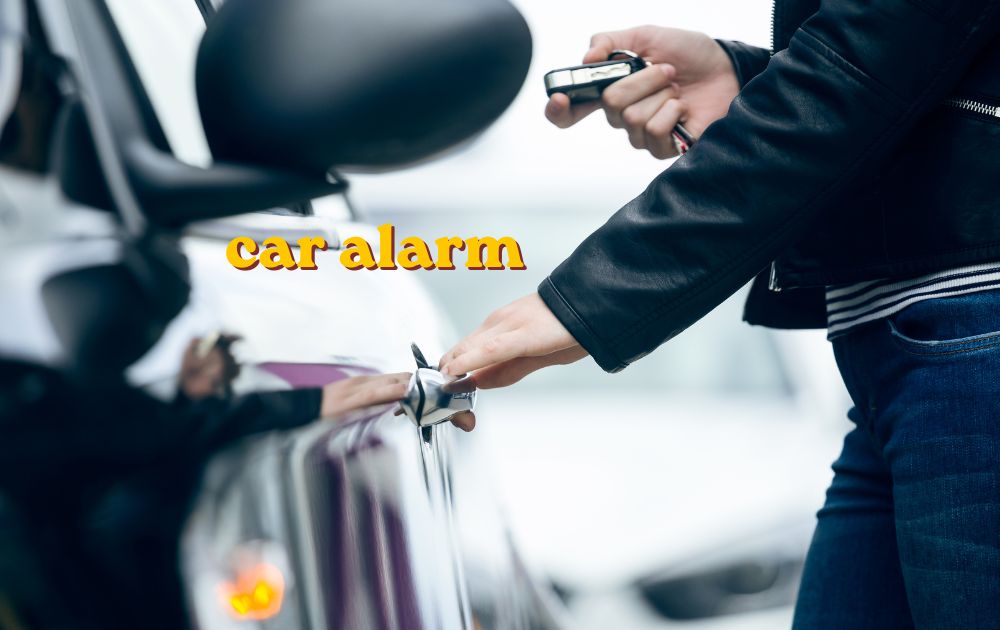 Car alarm system installed in a vehicle dashboard for security