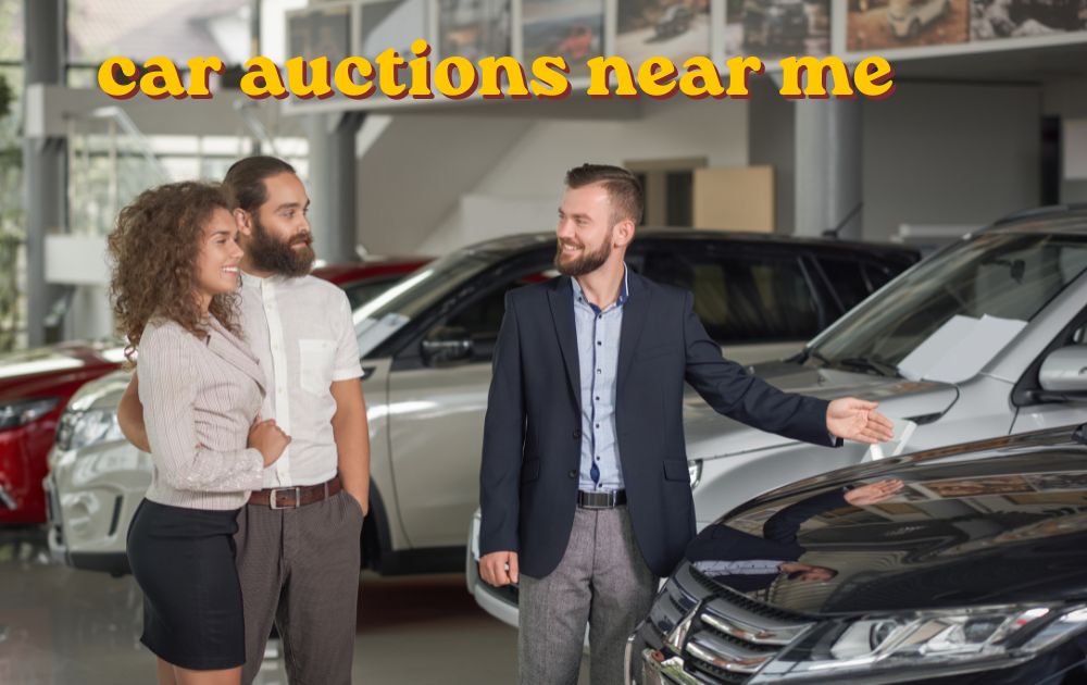 Car auctions near me showing rows of used cars ready for bidding
