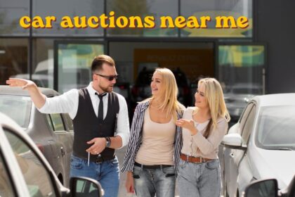 Car auctions near me showing rows of used cars ready for bidding