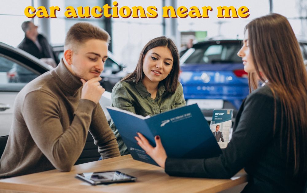 Car auctions near me showing rows of used cars ready for bidding
