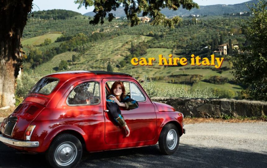 Car hire Italy rental cars parked outside an airport terminal