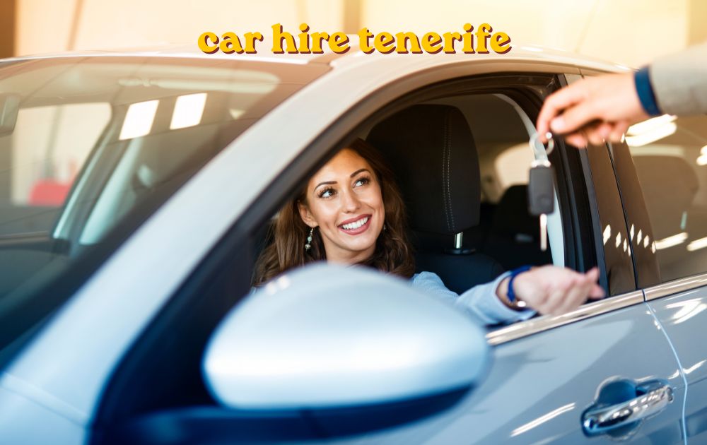 car hire tenerife rental car parked near coastal road