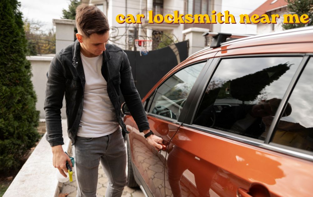 Car locksmith near me cutting a replacement car key on site