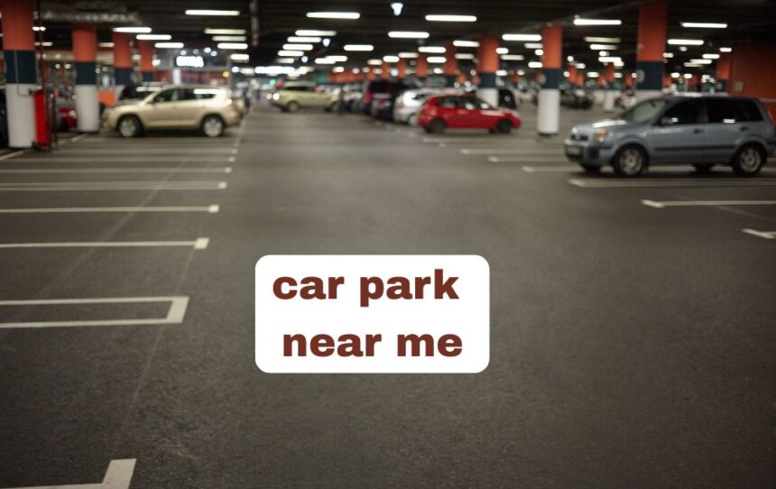 car park near me with empty spaces and cars parked in slots