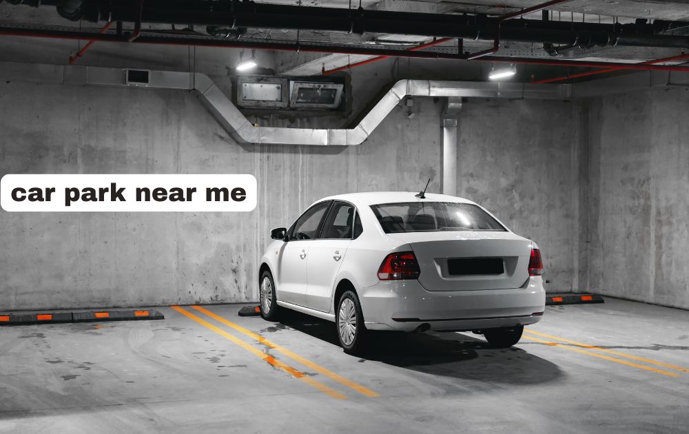 car park near me with empty spaces and cars parked in slots