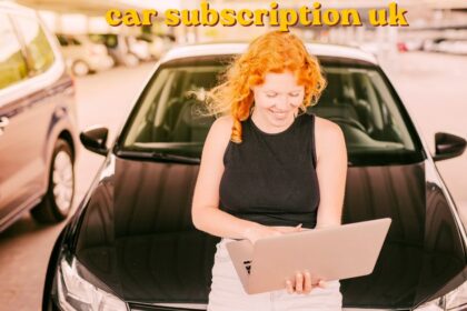 car subscription uk driver collecting a new vehicle outside a modern house