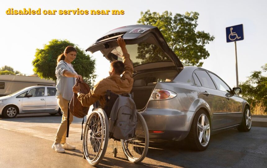 Wheelchair accessible taxi providing disabled car service near me for a passenger
