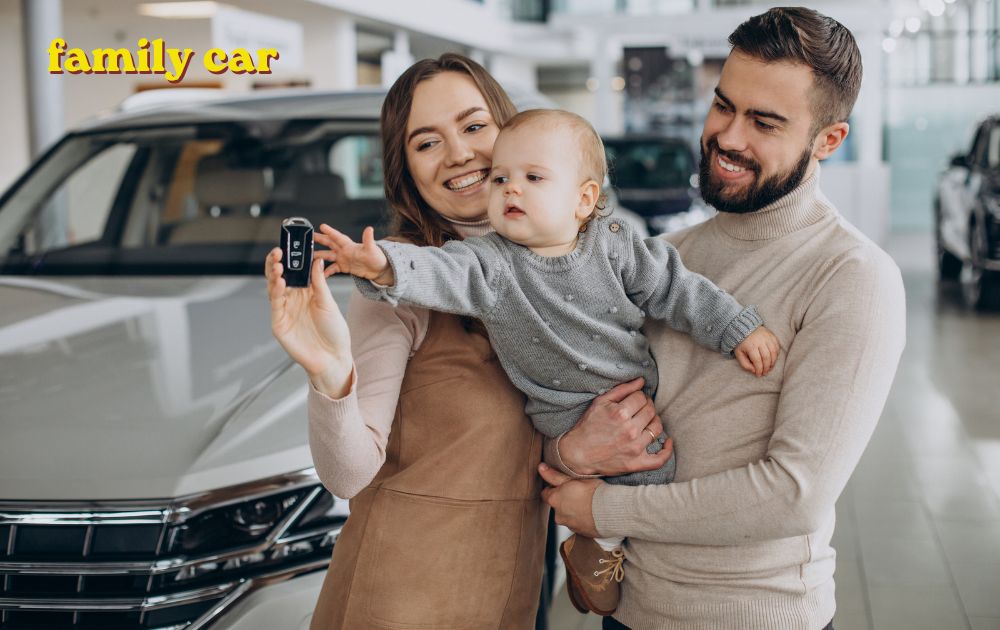Family loading luggage into the boot of a family car before a road trip
