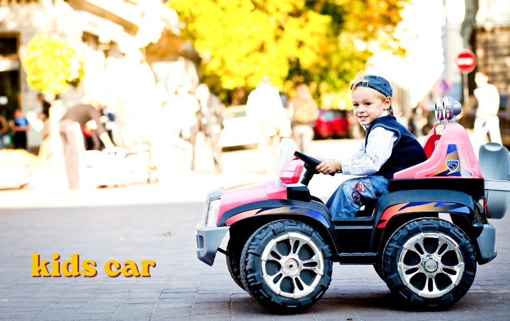 kids car ride on toy for children in driveway
