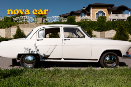 Nova car parked showing classic hatchback design and styling