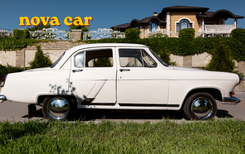 Nova car parked showing classic hatchback design and styling