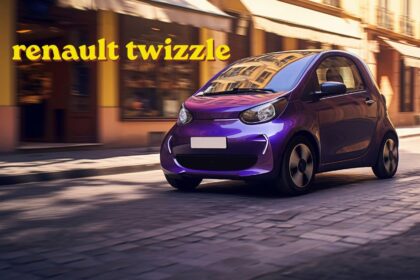 Renault Twizzle electric city car parked on urban street