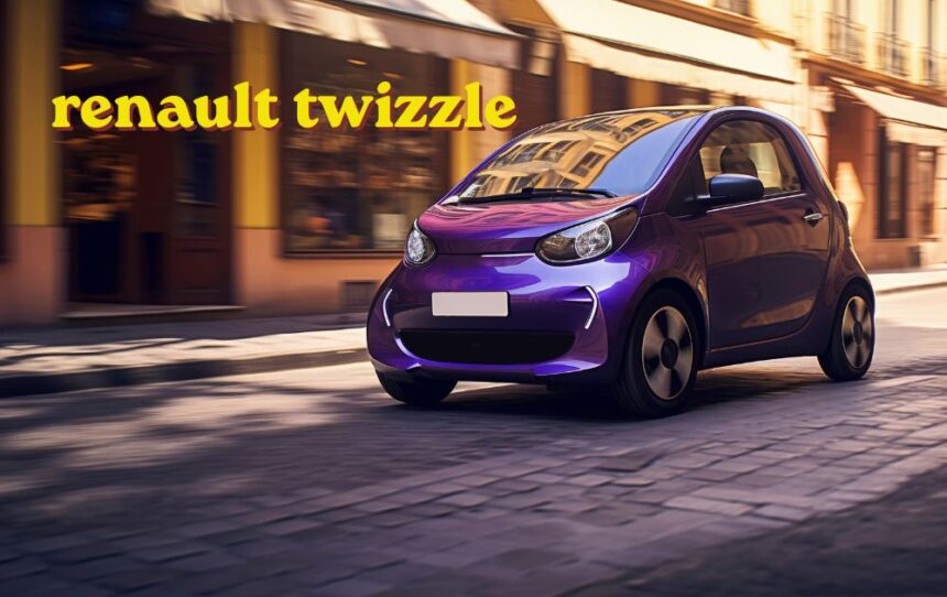 Renault Twizzle electric city car parked on urban street