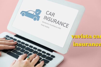 Vavista car insurance policy document with car keys and tree planting certificate on desk