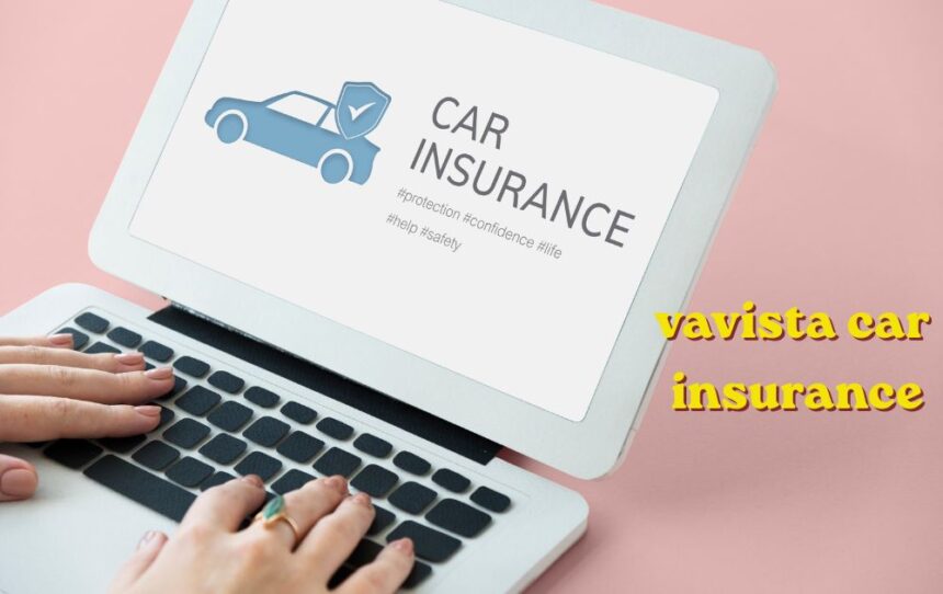Vavista car insurance policy document with car keys and tree planting certificate on desk