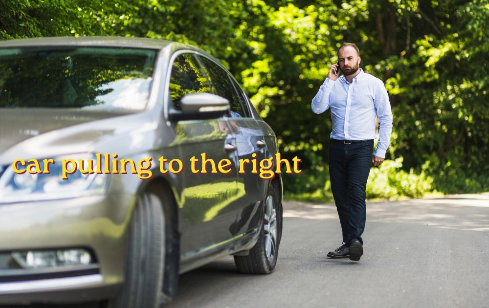 Car pulling to the right steering wheel warning sign