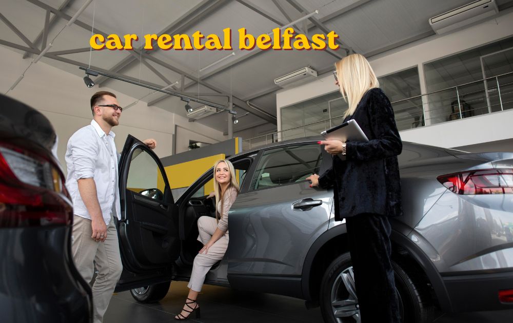 car rental belfast vehicle parked near city centre street