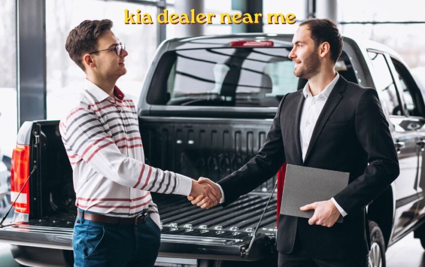 Kia dealer near me showroom with new Kia SUVs and sedans on display