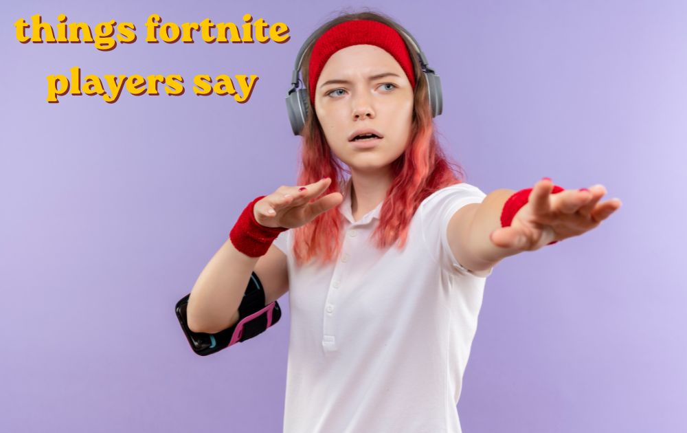 Fortnite squad building and fighting while teammates call out common Fortnite slang terms