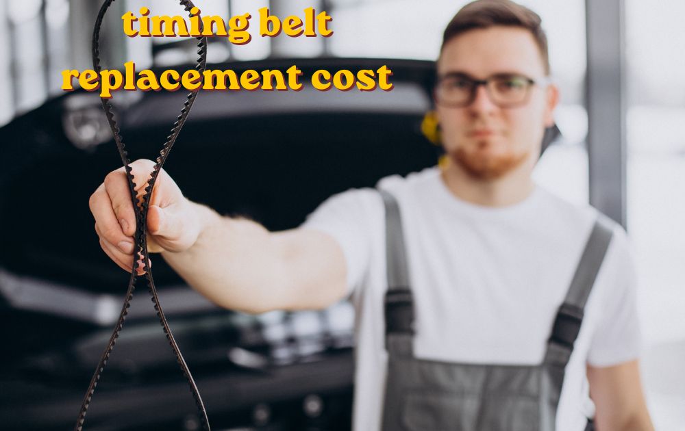 Mechanic replacing a timing belt to explain timing belt replacement cost