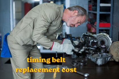 Mechanic replacing a timing belt to explain timing belt replacement cost