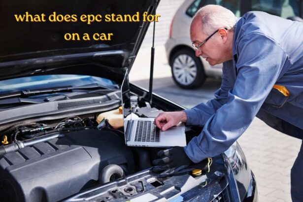 EPC warning light glowing on car dashboard showing what does epc stand for on a car